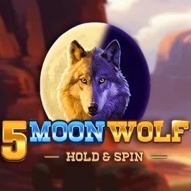 5 Moon Wolf slot logo by Apparat Gaming at Betrepublic Casino