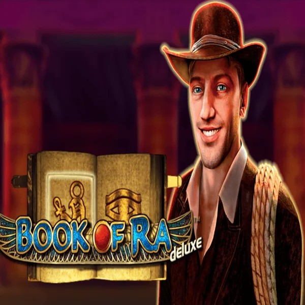 Book of Ra Deluxe by Novomatic, showcased at bet-republic.org – game logo
