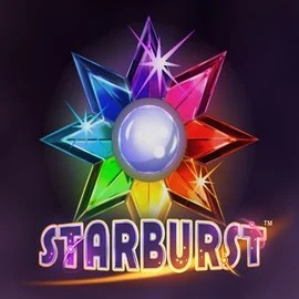 Official Slots logo: Starburst by NetEnt at Betrepublic Casino